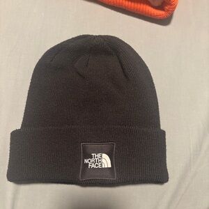 The north face black big box logo beanie